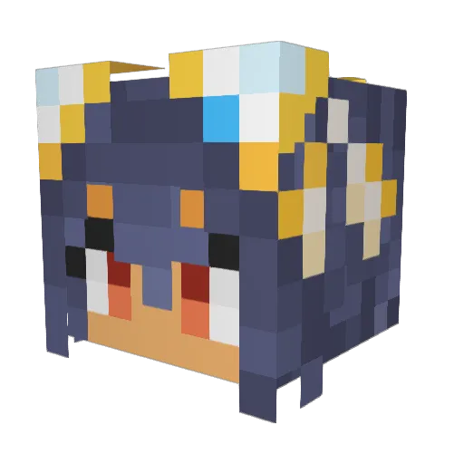 erriissaa Minecraft avatar head, 3D render