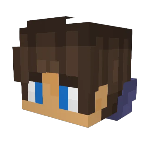 error244 Minecraft avatar head, 3D render