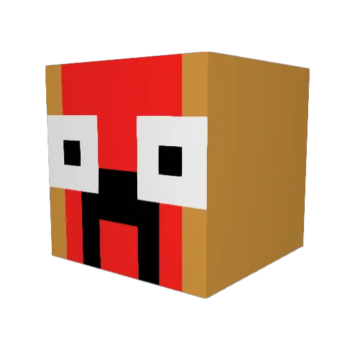 error410 Minecraft avatar head, 3D render
