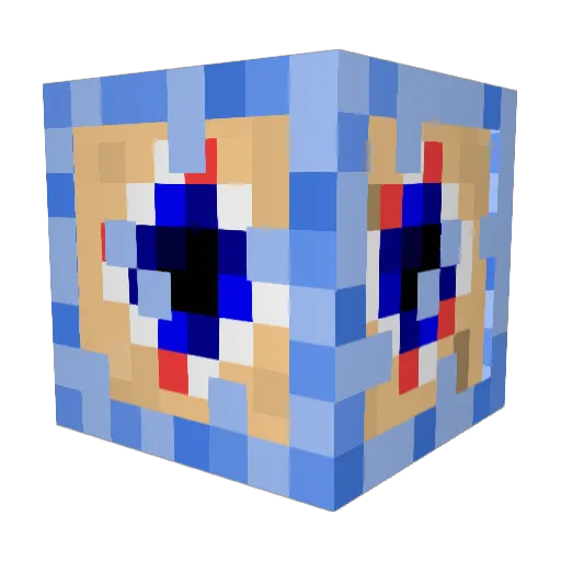 error6053 Minecraft avatar head, 3D render