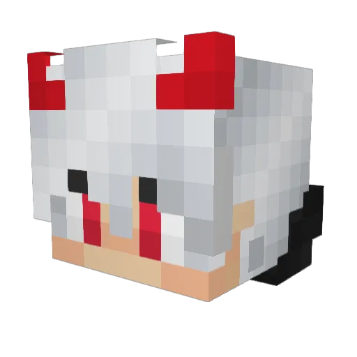 errorkitty Minecraft avatar head, 3D render