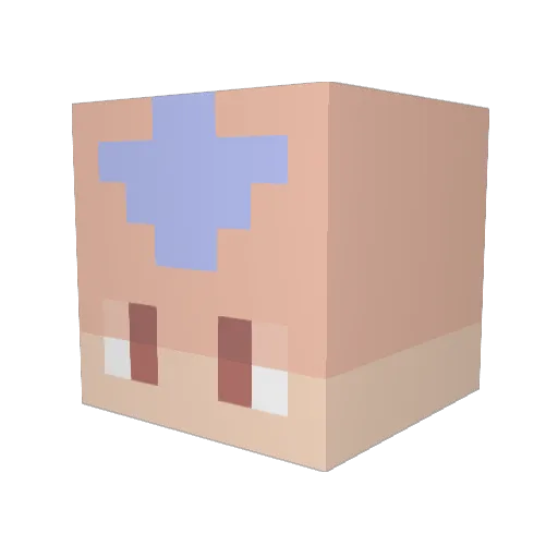 erroryes Minecraft avatar head, 3D render