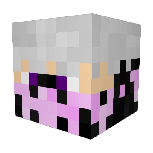 errsome Minecraft avatar head, 3D render