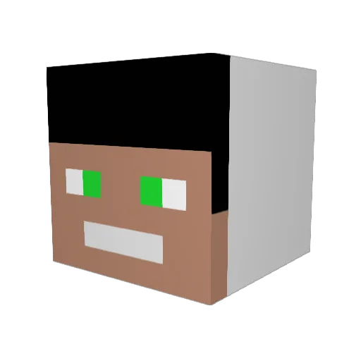 erturulMC Minecraft avatar head, 3D render
