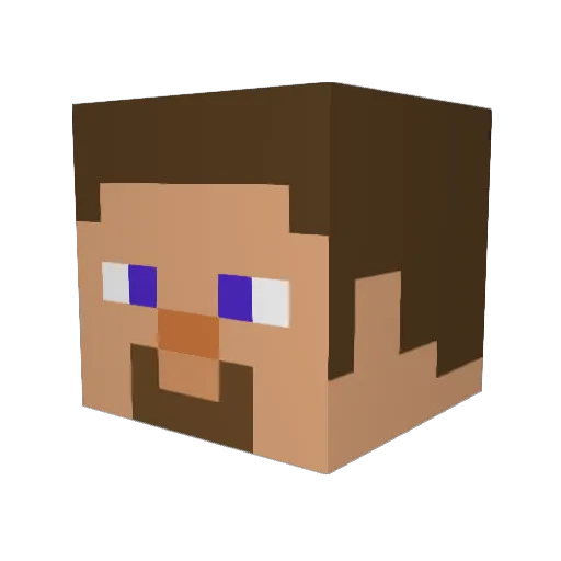 ertxn Minecraft avatar head, 3D render