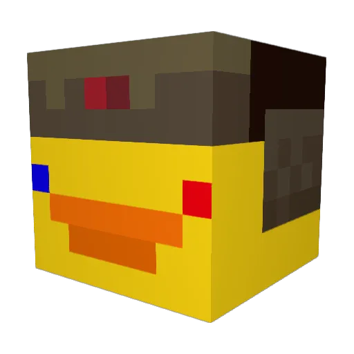 ertyuiurur Minecraft avatar head, 3D render