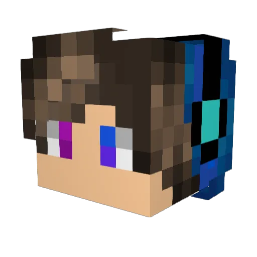 ervbb Minecraft avatar head, 3D render