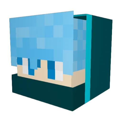 ervitxu Minecraft avatar head, 3D render