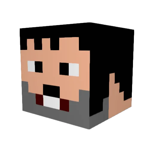 eryaman Minecraft avatar head, 3D render