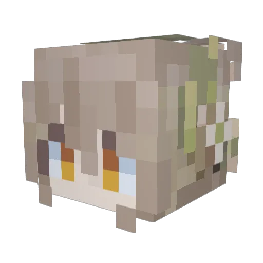 erythu Minecraft avatar head, 3D render