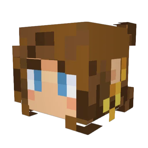 erzech Minecraft avatar head, 3D render