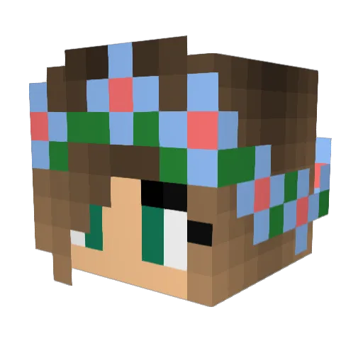 erzsebel Minecraft avatar head, 3D render