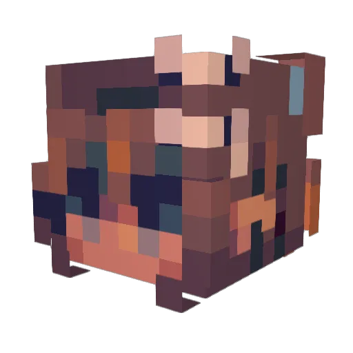 es00t Minecraft avatar head, 3D render