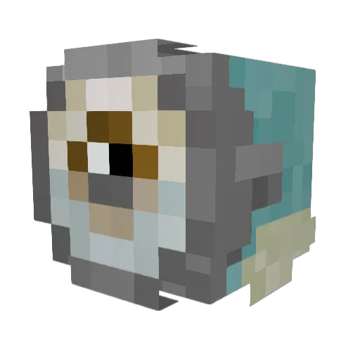 es985 Minecraft avatar head, 3D render