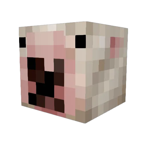 esMaxii Minecraft avatar head, 3D render