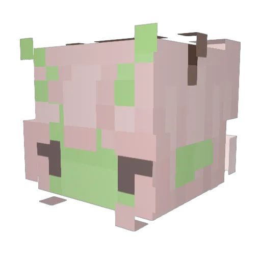 es_stardust Minecraft avatar head, 3D render