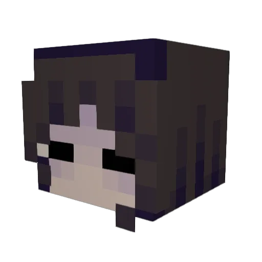 es_ther Minecraft avatar head, 3D render