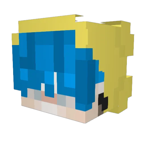 esaah Minecraft avatar head, 3D render