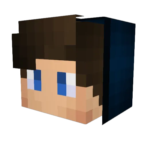 esat0100 Minecraft avatar head, 3D render