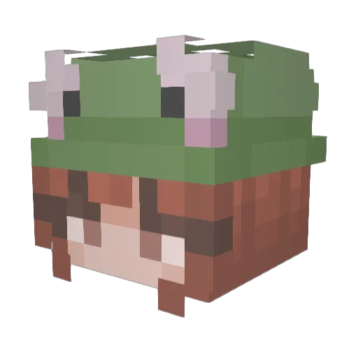 escani Minecraft avatar head, 3D render