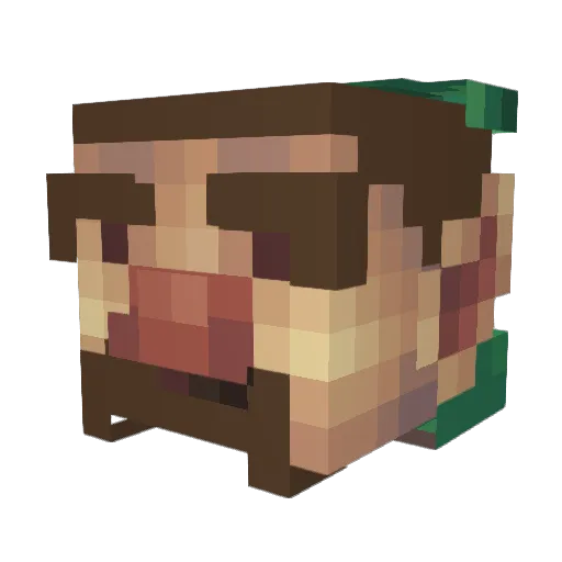 escorpion313 Minecraft avatar head, 3D render