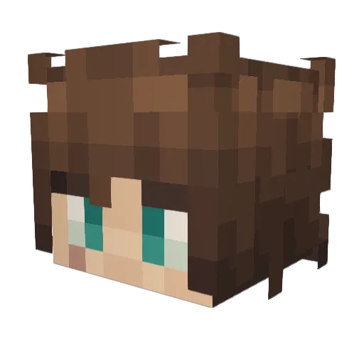 esctasy Minecraft avatar head, 3D render