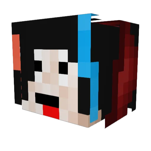esd1 Minecraft avatar head, 3D render
