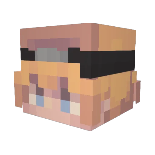 esdbaker Minecraft avatar head, 3D render