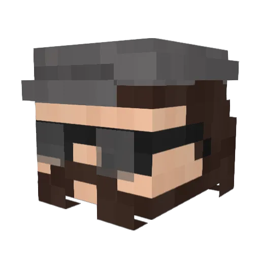 esdwarf Minecraft avatar head, 3D render