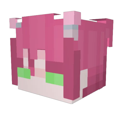 eshmii Minecraft avatar head, 3D render