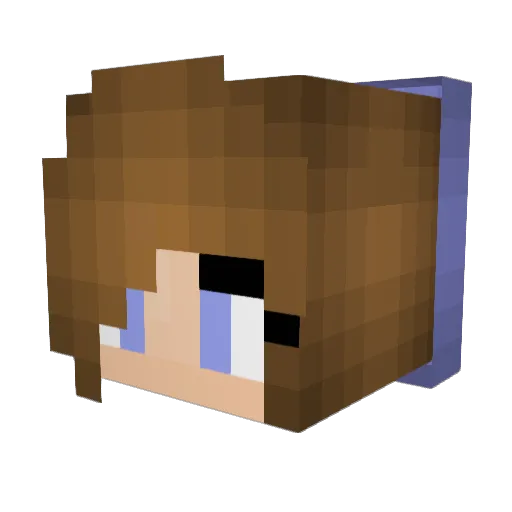 esiole Minecraft avatar head, 3D render