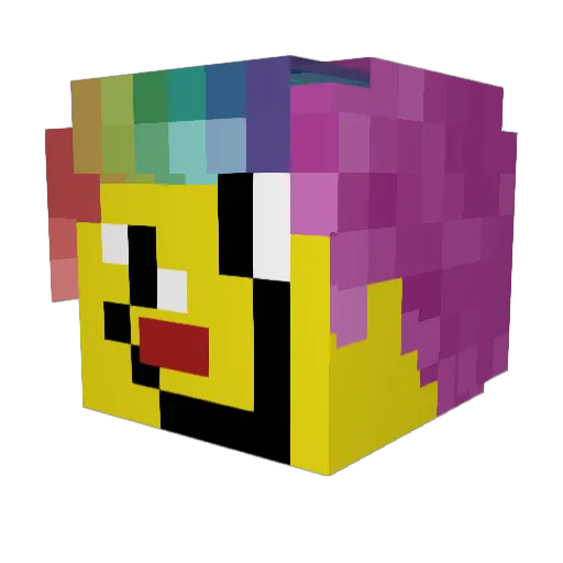 esmarsdesc Minecraft avatar head, 3D render