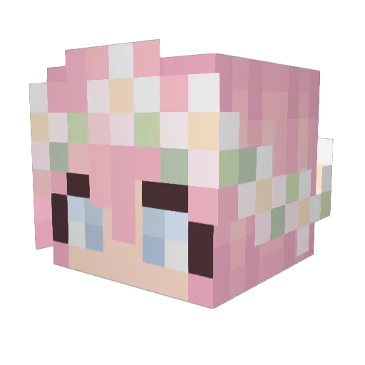esmeeeex Minecraft avatar head, 3D render