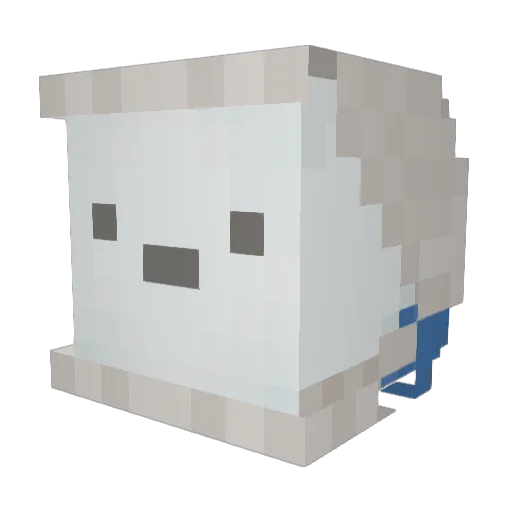 especier Minecraft avatar head, 3D render