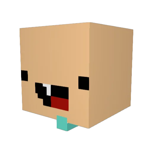 espect1078 Minecraft avatar head, 3D render