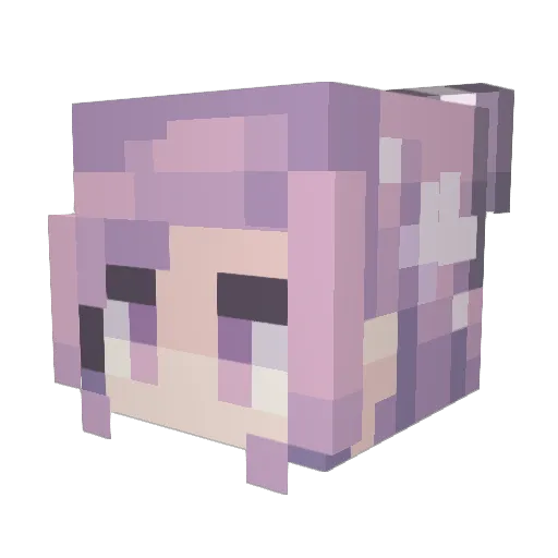 espido Minecraft avatar head, 3D render