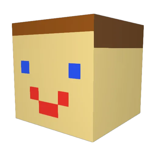 espii Minecraft avatar head, 3D render