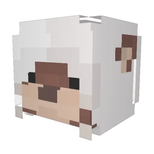 esplace Minecraft avatar head, 3D render