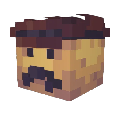 esplunky Minecraft avatar head, 3D render