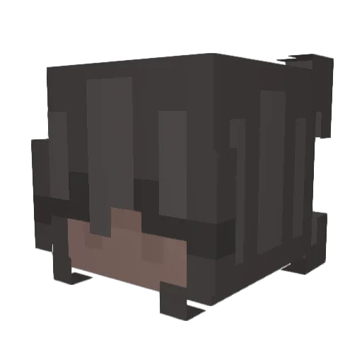 esque_ Minecraft avatar head, 3D render