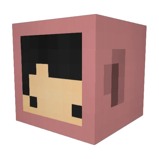 esqueda Minecraft avatar head, 3D render