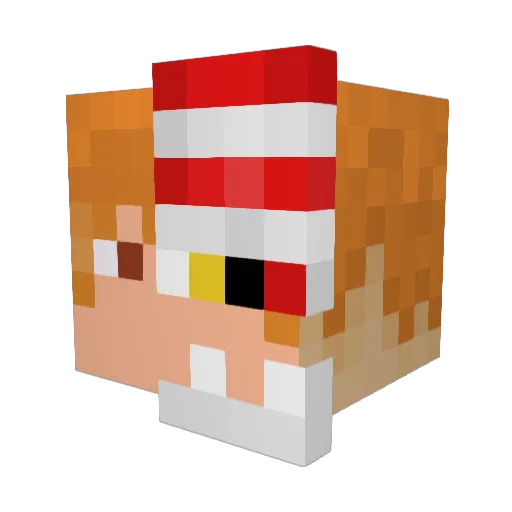 esquivel47 Minecraft avatar head, 3D render