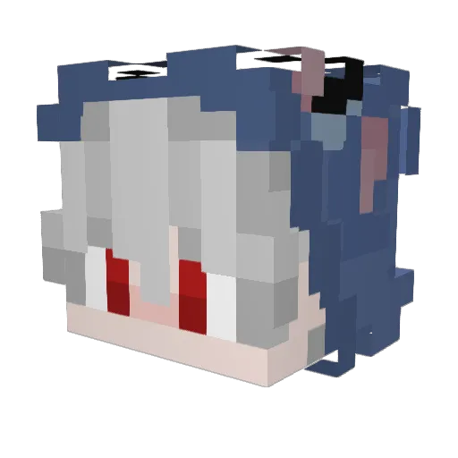 essalime Minecraft avatar head, 3D render