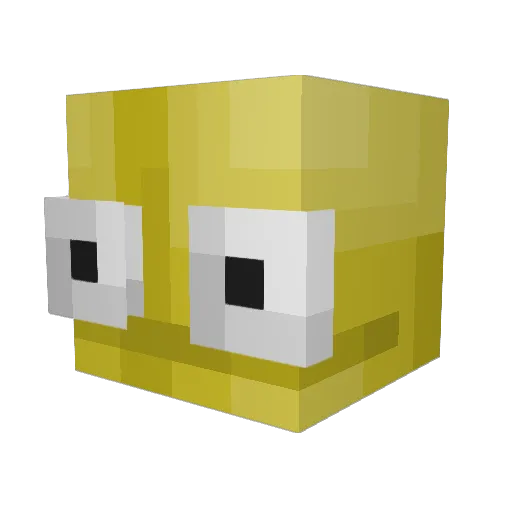 estatuto Minecraft avatar head, 3D render