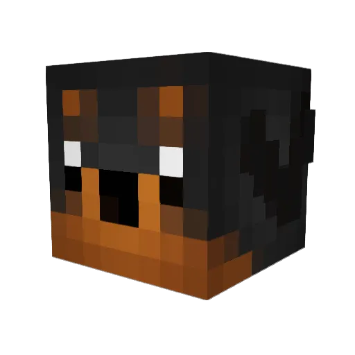 estegosaurioXD Minecraft avatar head, 3D render