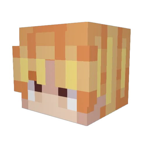 esteley Minecraft avatar head, 3D render