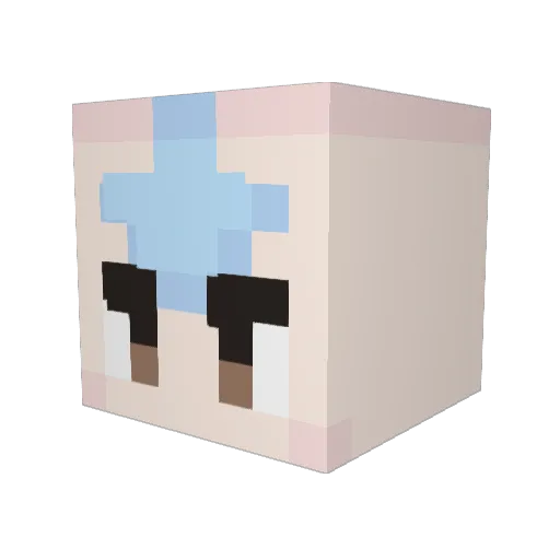 estepapi Minecraft avatar head, 3D render