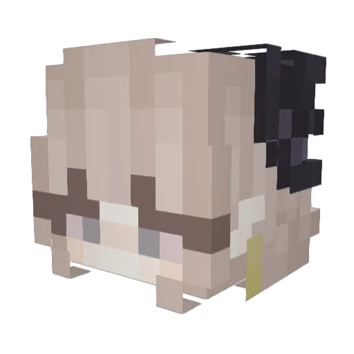 esterae Minecraft avatar head, 3D render