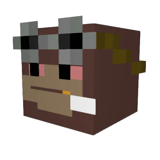 estevincapudo Minecraft avatar head, 3D render