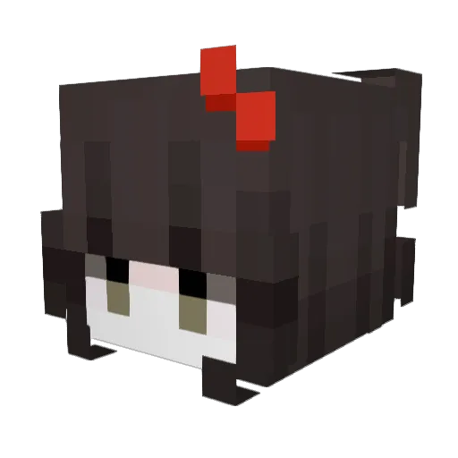 estherii Minecraft avatar head, 3D render